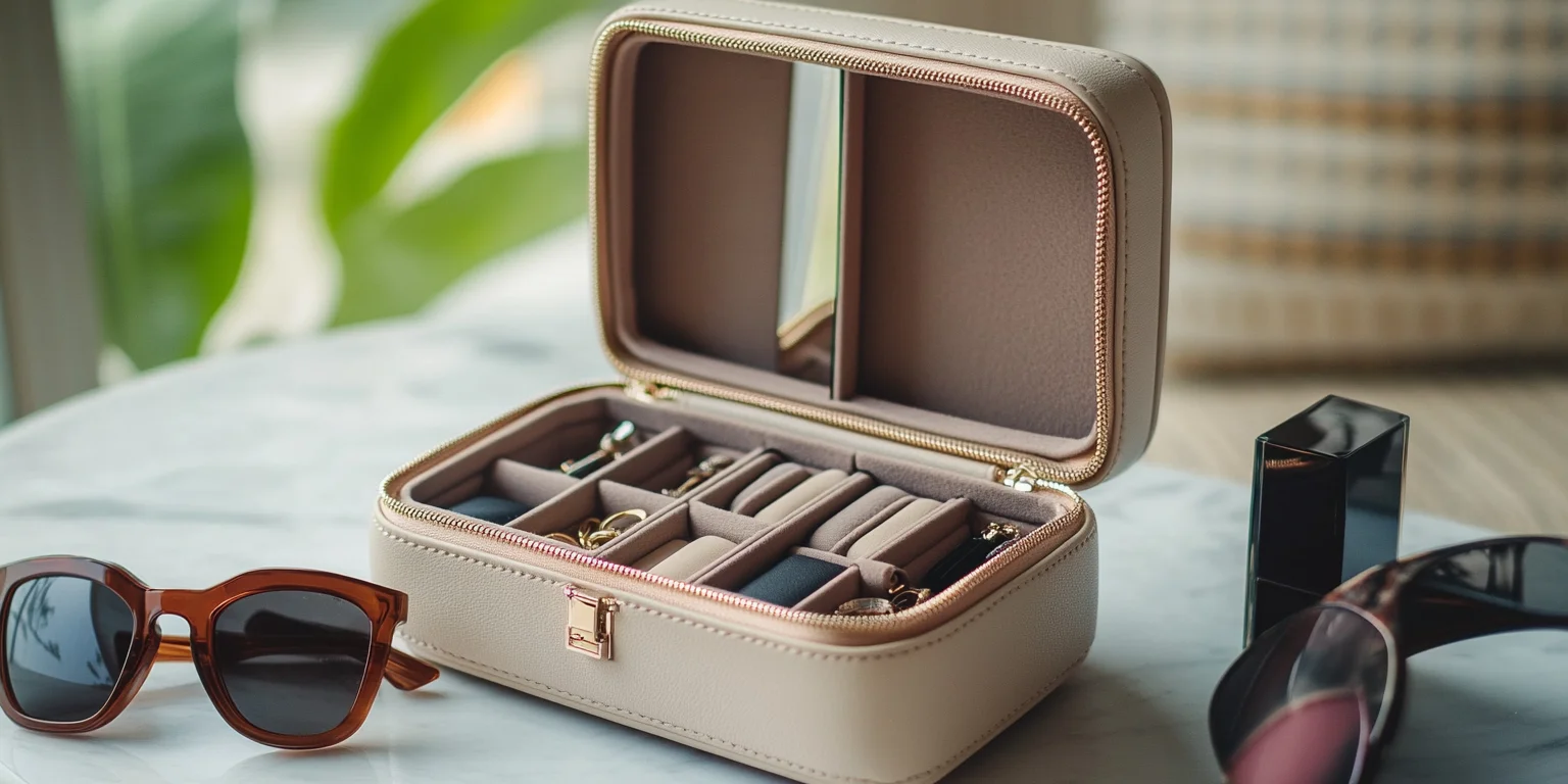 Portable mini jewelry box, your ideal trinket jewelry box companion.